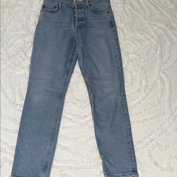 Agolde Light Blue Denim Jeans - Picture 6 of 8